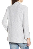 Lovefery Gray Drape Front Knit Jacket