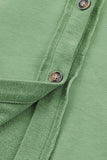 Green Buttoned Long Sleeve Pocketed Shirt Jacket