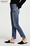 lovefery High-waisted Frayed Hem Jeans