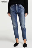 lovefery High-waisted Frayed Hem Jeans