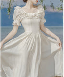 Lovefery Rosa Sea Romantic Vintage-style Fairycore Princess Dress