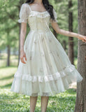 Lovefery Rosemary Embroidered Tulle Fairycore Dress