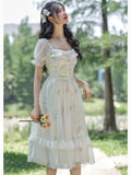 Lovefery Rosemary Embroidered Tulle Fairycore Dress