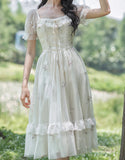 Lovefery Rosemary Embroidered Tulle Fairycore Dress