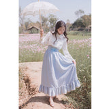 Lovefery Spring Sky Vintage-style Cottagecore Dress Set