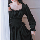 Lovefery Simone Lilith Dark Vintage-Aesthetic Dress