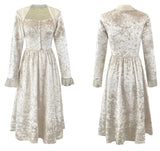 Lovefery Pearl Princess Aesthetic Fairycore Velvet Dress