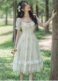 Lovefery Rosemary Embroidered Tulle Fairycore Dress