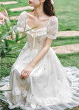 Lovefery Rosemary Embroidered Tulle Fairycore Dress