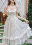 Lovefery Rosemary Embroidered Tulle Fairycore Dress