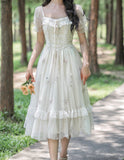 Lovefery Rosemary Embroidered Tulle Fairycore Dress