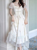 Lovefery Rosemary Embroidered Tulle Fairycore Dress