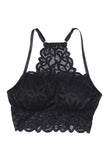 Lovefery Lace Floral Crochet Spaghetti Strap Bralette