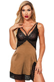 Lovefery Lace Spice Satin Babydoll With Slit