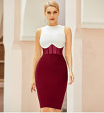 Lovefery Adaline Bandage Dress with Mesh Inserts