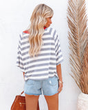 Lovefery Snyder Cotton Blend Striped Knit Top