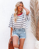 Lovefery Snyder Cotton Blend Striped Knit Top