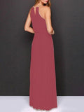 Lovefery Solid Sleeveless Off-shoulder Dress