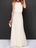 Lovefery Solid Sleeveless Off-shoulder Dress