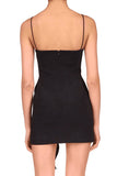 Lovefery Sparkly Crocodile Embellished Bustier Bandage Mini Dress - Black