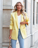 Standards Pocketed Blazer - Lemon