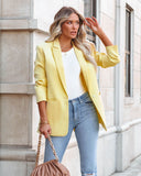 Standards Pocketed Blazer - Lemon