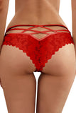 Lovefery Strappy Crisscross Floret Lace Pantie