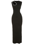 Lovefery Stitching Fashion Cut-out Slim Fitting Dress