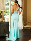 Lovefery Temperament And  Sequins Backless Banquet Evening Dress