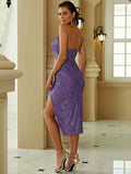 Lovefery Temperament  Tight Dress Sequins Slim Evening Dress