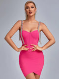 Lovefery Lyrica Bandage Rhinestone Dress