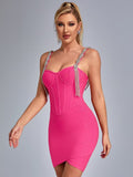 Lovefery Lyrica Bandage Rhinestone Dress