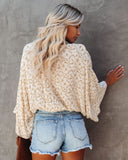 The Hills Are Alive Eyelet Kimono Top - Mustard