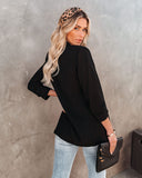 Uptown Girl Pocketed Blazer - Black