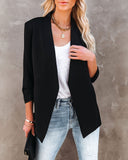 Uptown Girl Pocketed Blazer - Black