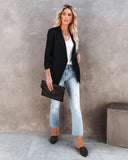 Uptown Girl Pocketed Blazer - Black