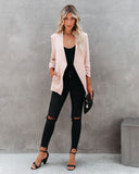 Uptown Girl Pocketed Blazer - Natural