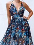 Lovefery V-neck Sling Print Dress