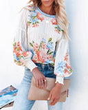 Valencia Rose Printed Blouse - Blue Multi