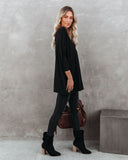 Wear It Well Long Sleeve Bamboo Knit Top - Black