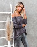 Wear It Well Long Sleeve Bamboo Knit Top - Storm Grey