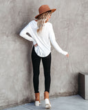 Well Loved Knit Top - Solid White