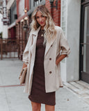 Westley Pocketed Lightweight Trench Coat - Taupe