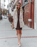 Westley Pocketed Lightweight Trench Coat - Taupe