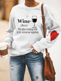 Wine Glass Heart Sweatshirt