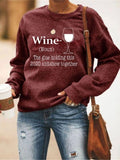 Wine Glass Heart Sweatshirt