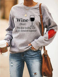 Wine Glass Heart Sweatshirt