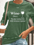 Wine Glass Print T-Shirt