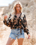 Wish You Well Floral Drape Blouse