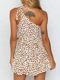 Lovefery Women Leopard Print floral Mini Dress